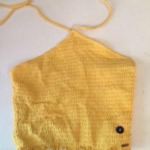 Hollister yellow halter top